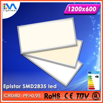 New Design AC85-265V 72w recessed led panel light 120x60cm with CRI>85Ra